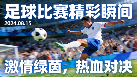 足球比赛精彩瞬间横幅图片